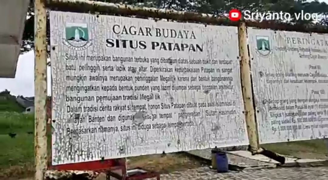 Situs Patapan di Kecamatan Kibin, Kabupaten Serang Banten/tangkapan layar youtube/channel sriyanto vlog