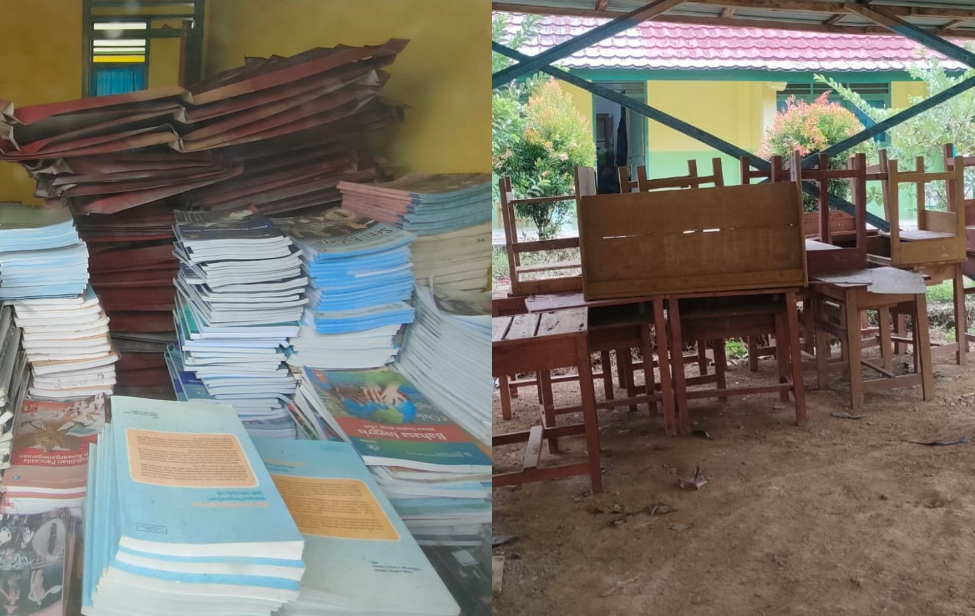 Aset negara yang diduga ditelantarkan oleh pihak SMP Negeri 37 Rimbo Ilir Kabupaten Tebo.