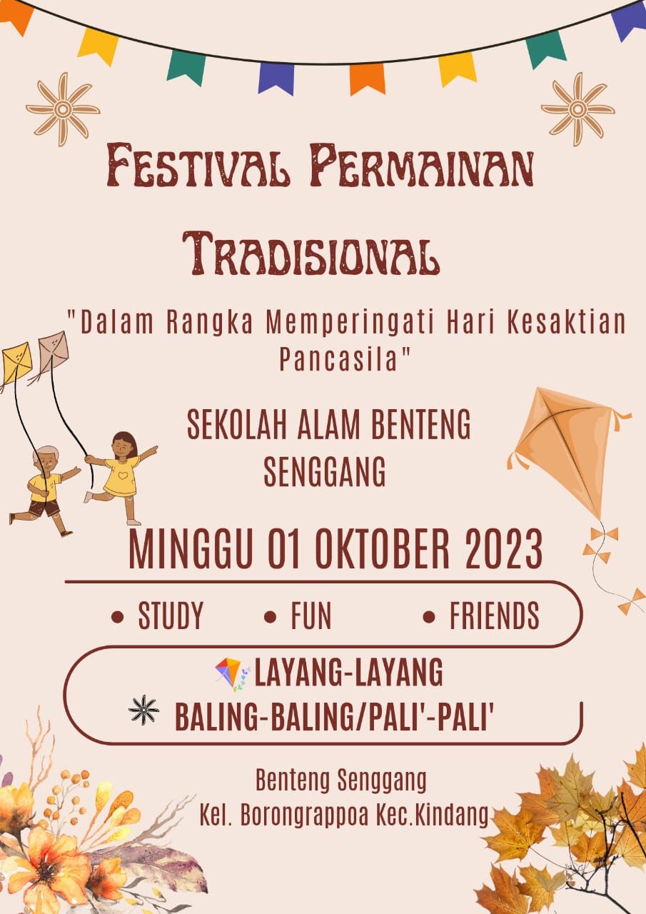 Hari Kesaktian Pancasila di Bulukumba: Ada Festival Permainan Tradisional di Sekolah Alam Benteng Senggang/Dok. Solam Benteng Senggang