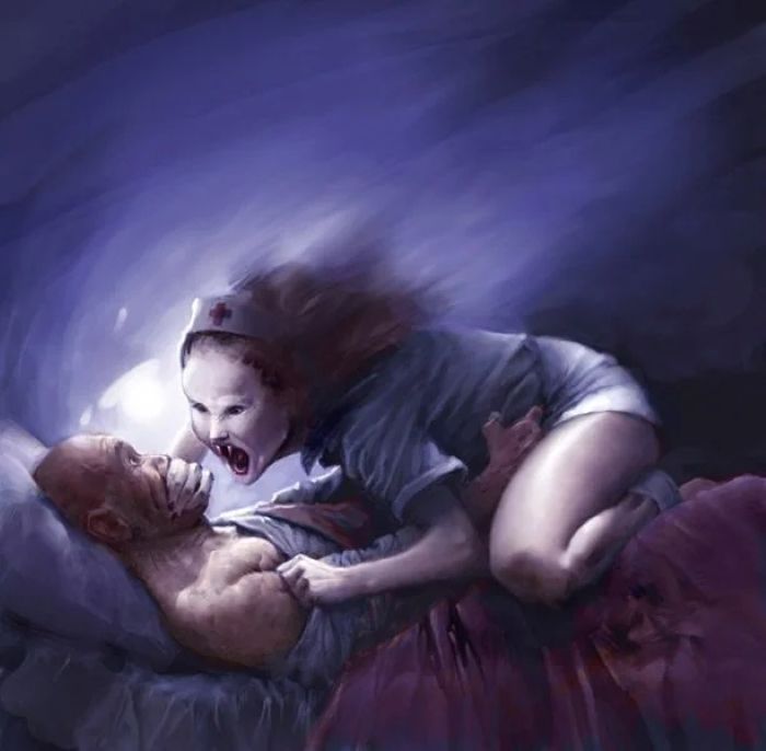 Ilustrasi Sleep Paralysis atau ketindihan.