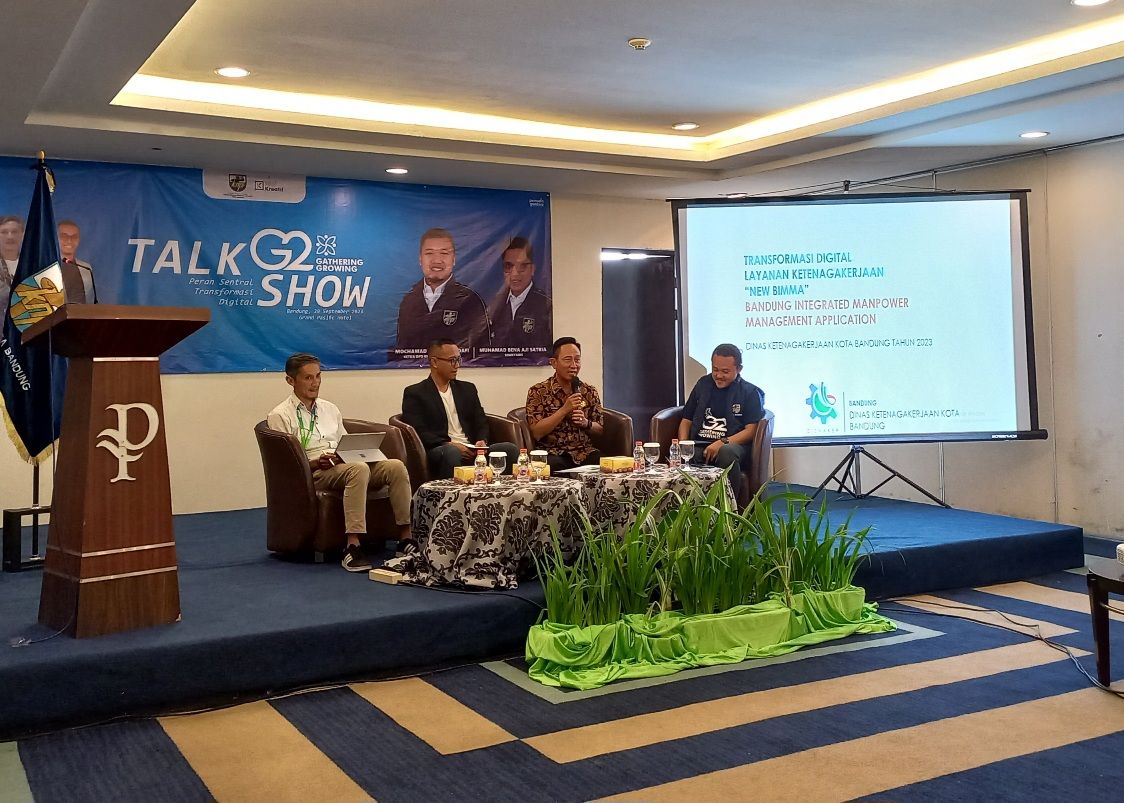 Talk show bertajuk 'Peran SentralTransformasi Digital Tahun 2023', di Grand Pacific Hotel, Jalan Pasirkaliki, Kota Bandung, Jumat, 29 September 2023./Lucky M Lukman/Galamedianews