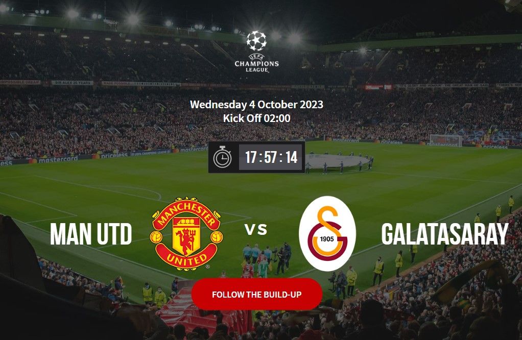 Simak link live streaming Liga Champions Manchester United vs Galatasaray: prediksi skor dan pemain, head to head, main kapan? Cek di sini.