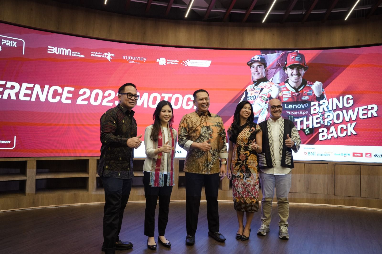 Press Conference Pertamina Grand Prix of Indonesia (Indonesian GP) 2023 hari ini Selasa 03 Oktober 2023 di kantor Injourney, Gedung Sarinah Jakarta.
