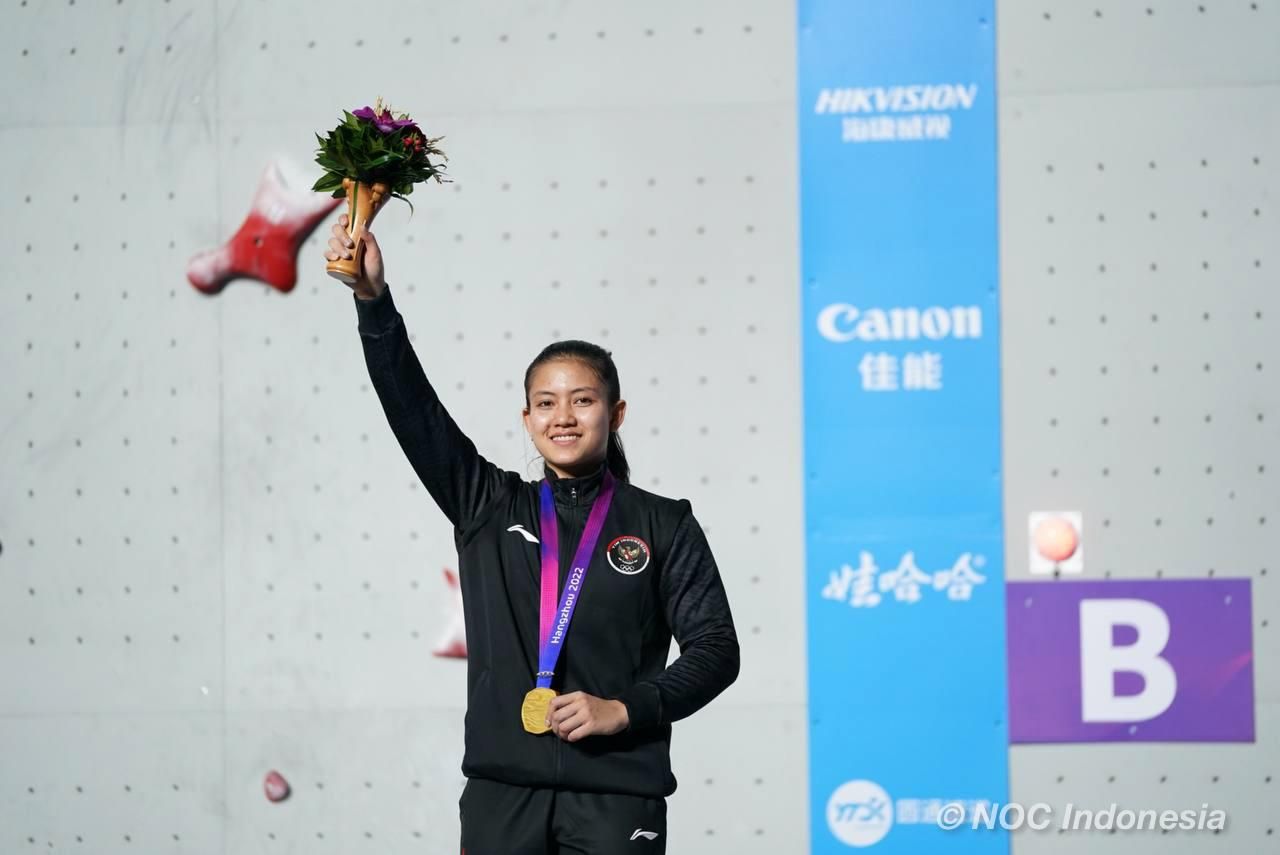Desak Made Rita Kusuma Dewi, berhasil meraih medali emas nomor speed putri.