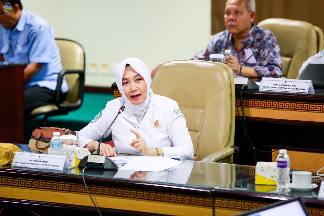 Kepala BMKG Dwikorita Karnawati dalam FGD di Jakarta baru-baru ini.