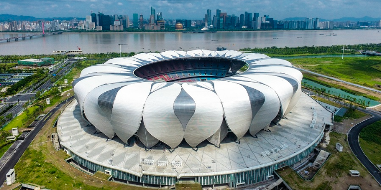 Stadion Pusat Olahraga Olimpiade Hangzhou. Di sini dilaksanakan penutupan gelaran AG19 Hangzhou