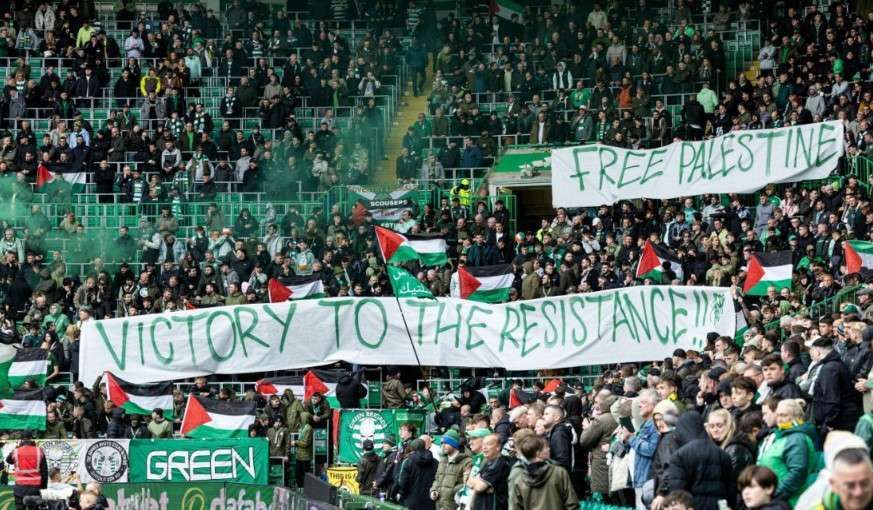 Dukungan Suporter klub sepak bola Celtic untuk Palestina 