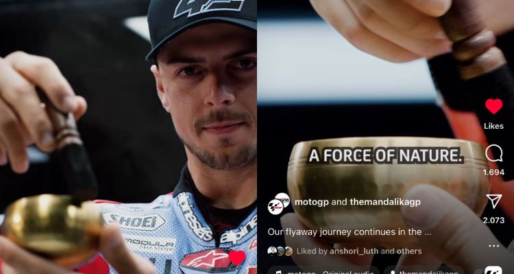 Pembalap Gresini Ducati, Fabio di Giannantonio cosplay jadi Mbak Rara di teaser MotoGP Indonesia 2023 pada Minggu 8 Oktober 2023 