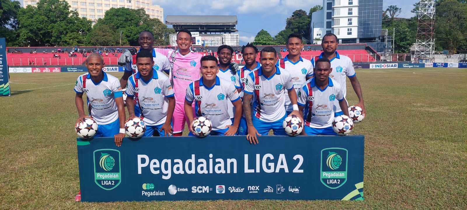 Skuad PSBS Biak ketika menantang Sulut United, tim ini siap tampil dengan kekuatan penuh saat lawan Persipura di Stadion Mandala Jayapura sebagai pertandingan akbar yang bertajuk Derby Papua sebagai laga penutup Pegadaian Liga 2 putaran pertama
