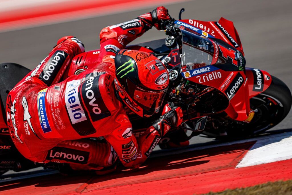 Pemuncak klasemen sementara MotoGP 2023, pembalap Ducati Lenovo, Francesco Bagnaia.