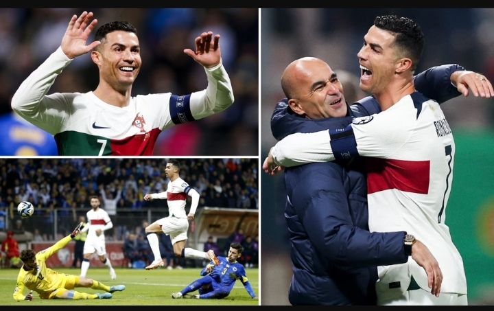 Cristiano Ronaldo Jadi Pencetak Gol Terbanyak di Dunia Tahun 2023, Sumbang 2 Gol Saat Portugal Kalahkan Bosnia