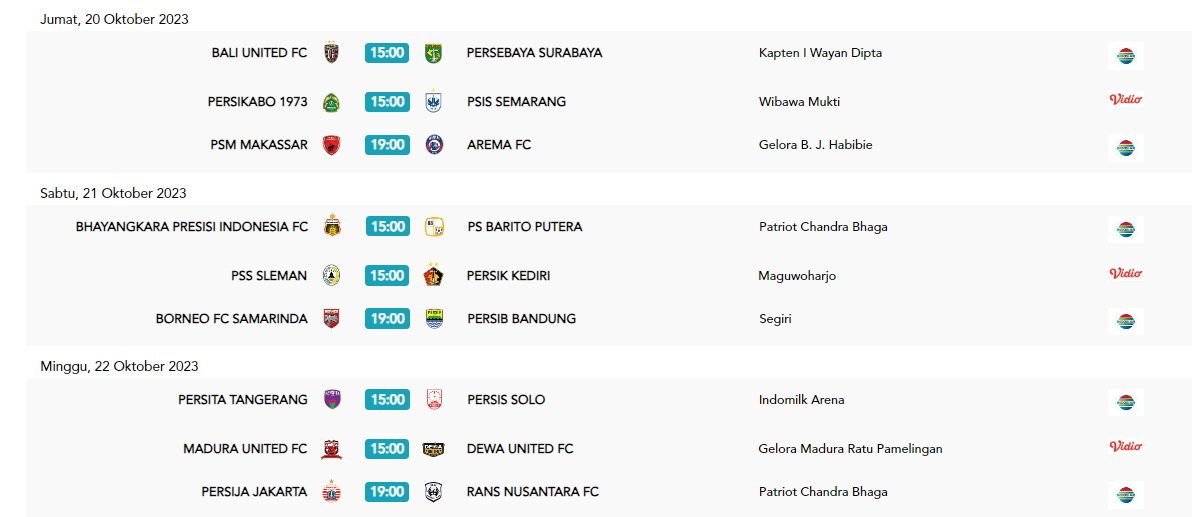 Jadwal lengkap pertandingan BRI LIga 1 pekan ke-16 yang akan menyajikan duel big match. Salah satunya Borneo FC vs Persib Bandung.