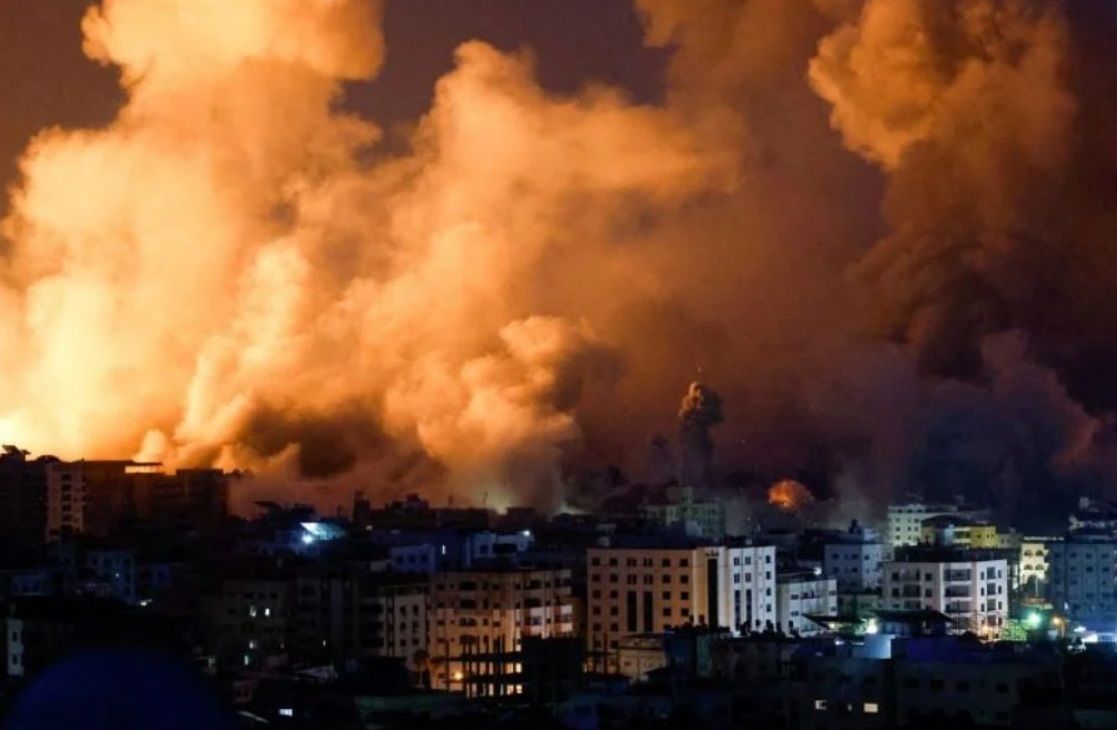 Israel menyerang Gaza pada 9 Oktober 2023.