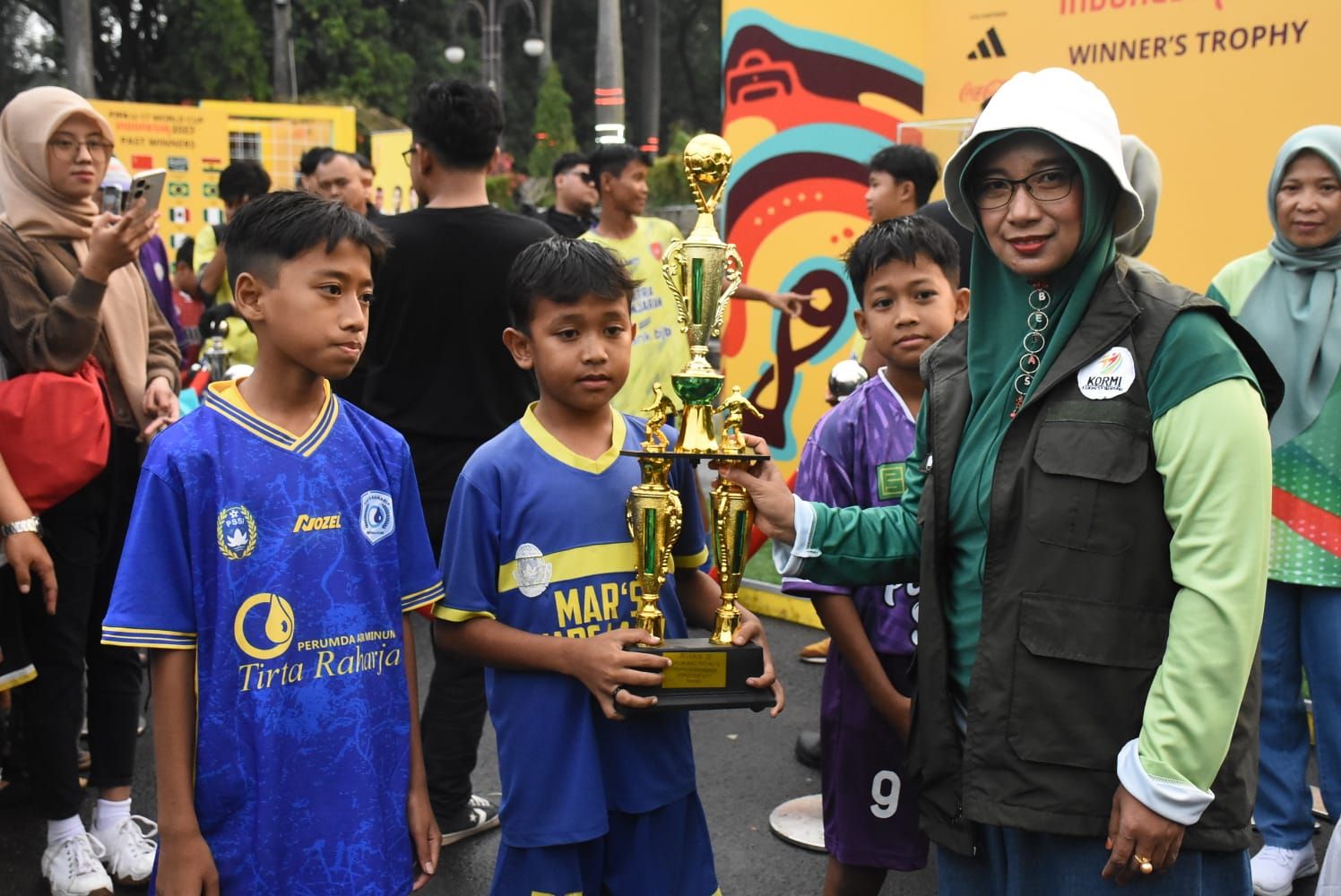 Trophy Experience Piala Dunia U-17 di Plaza Upakarti Komplek Pemerintah Kabupaten Bandung, Minggu 22 Oktober 2023. 