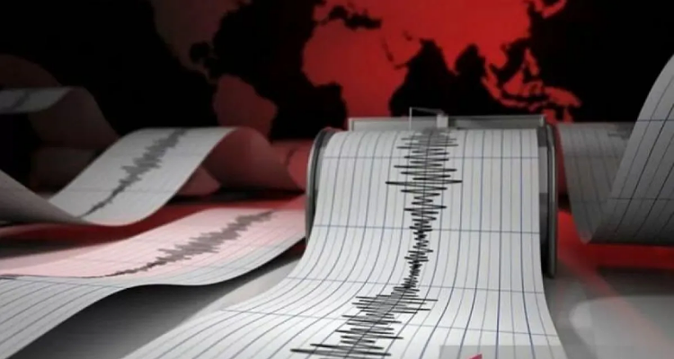 Ilustrasi Gempa bumi yang tercatat oleh seismograf
