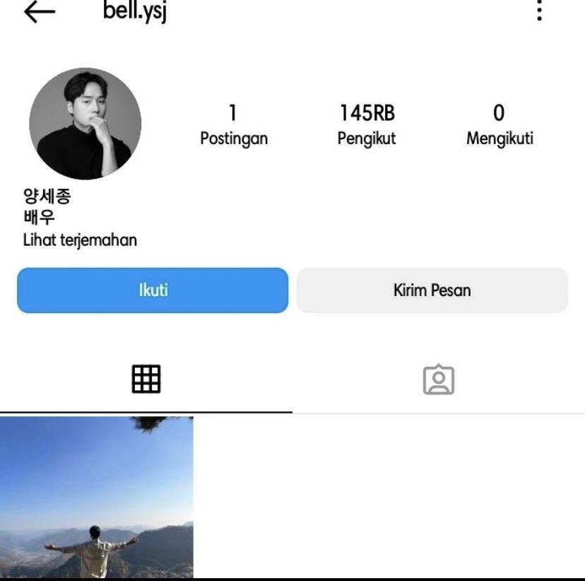 Akun instagram Yang Se Jong