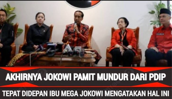 Unggahan video hoaks yang menarasikan Jokowi resmi mengundurkan diri dari PDIP pada 24 Oktober. Faktanya, isi video tidak sesuai dengan narasi judul. 