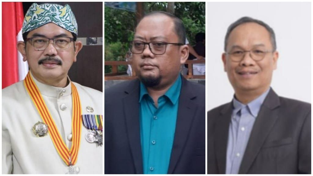 Tiga calon Penjabat Wali Kota Banjar, dari kiri ke kanan, Engkus Sutisna, H. Soni Harison, dan H. Azwan