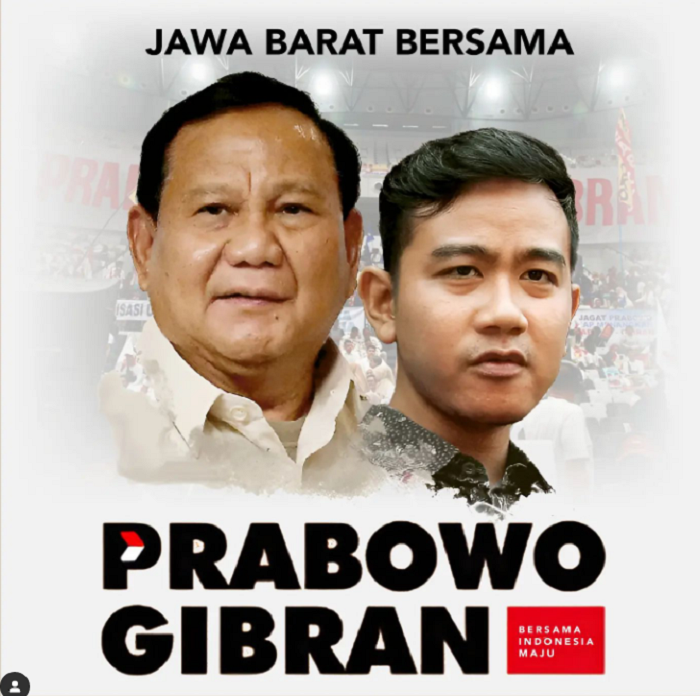 Pasangan Prabowo-Gibran yang diusung Koalisi Indonesia Maju.