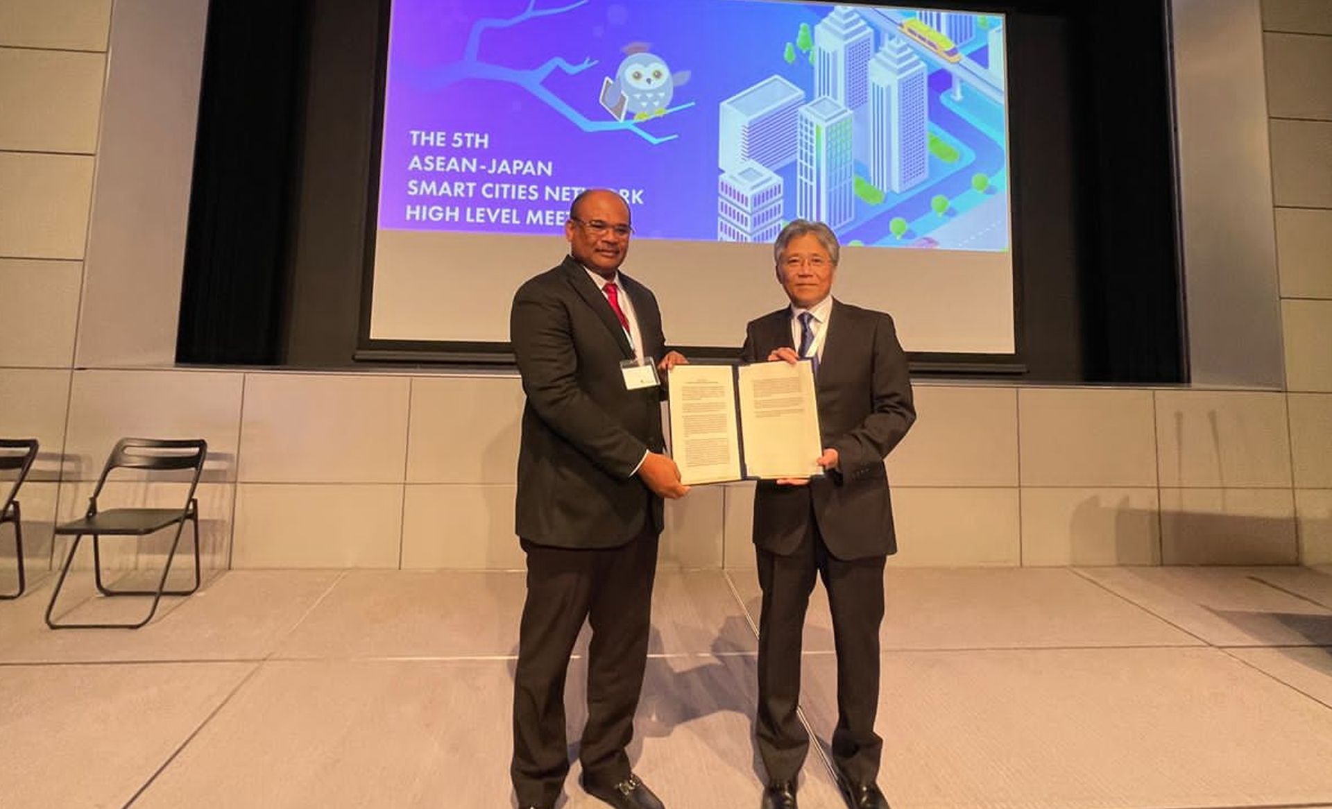 Dirjen Bina Adwil Kemendagri Safrizal ZA di  gelaran The 5th ASEAN Japan Smart Cities Network High Level Meeting di Kota Tsukuba, Jepang, Kamis 26 Oktober 2023