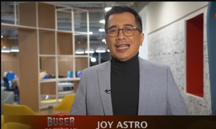 Joy Astro pembaca acara Buser di SCTV
