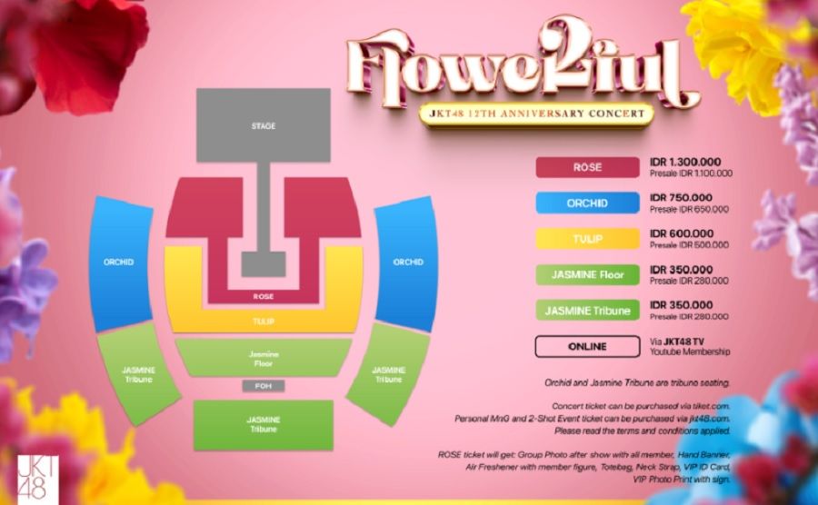 Harga dan Benefit Tiket Konser Flowerful JKT48 12th Anniversary di Surabaya