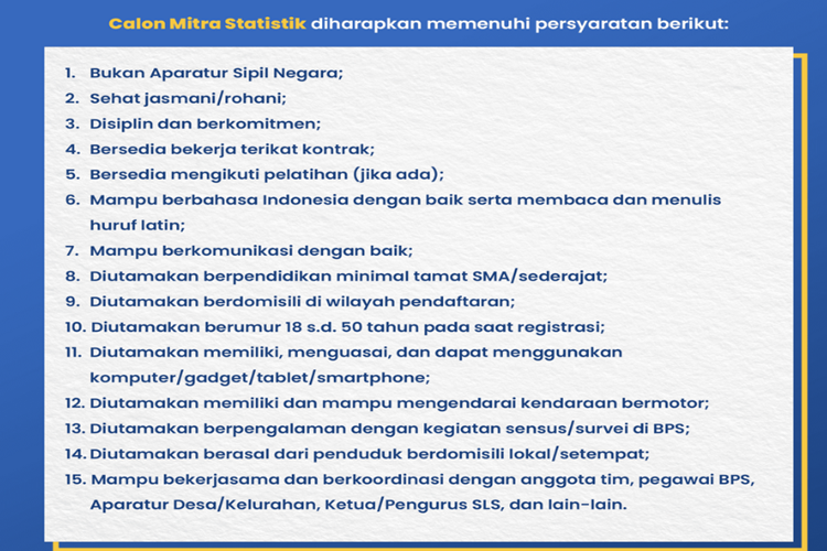 Calon Mitra Statistik 2023