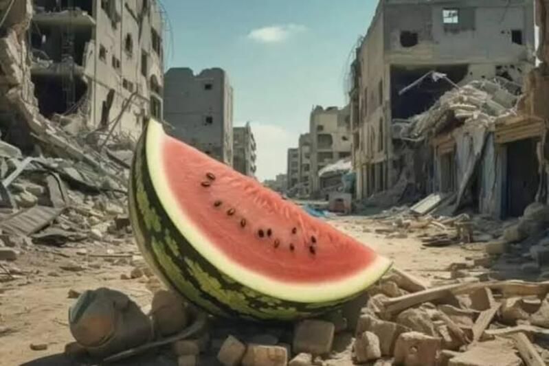 ilustrasi Semangka di Palestina