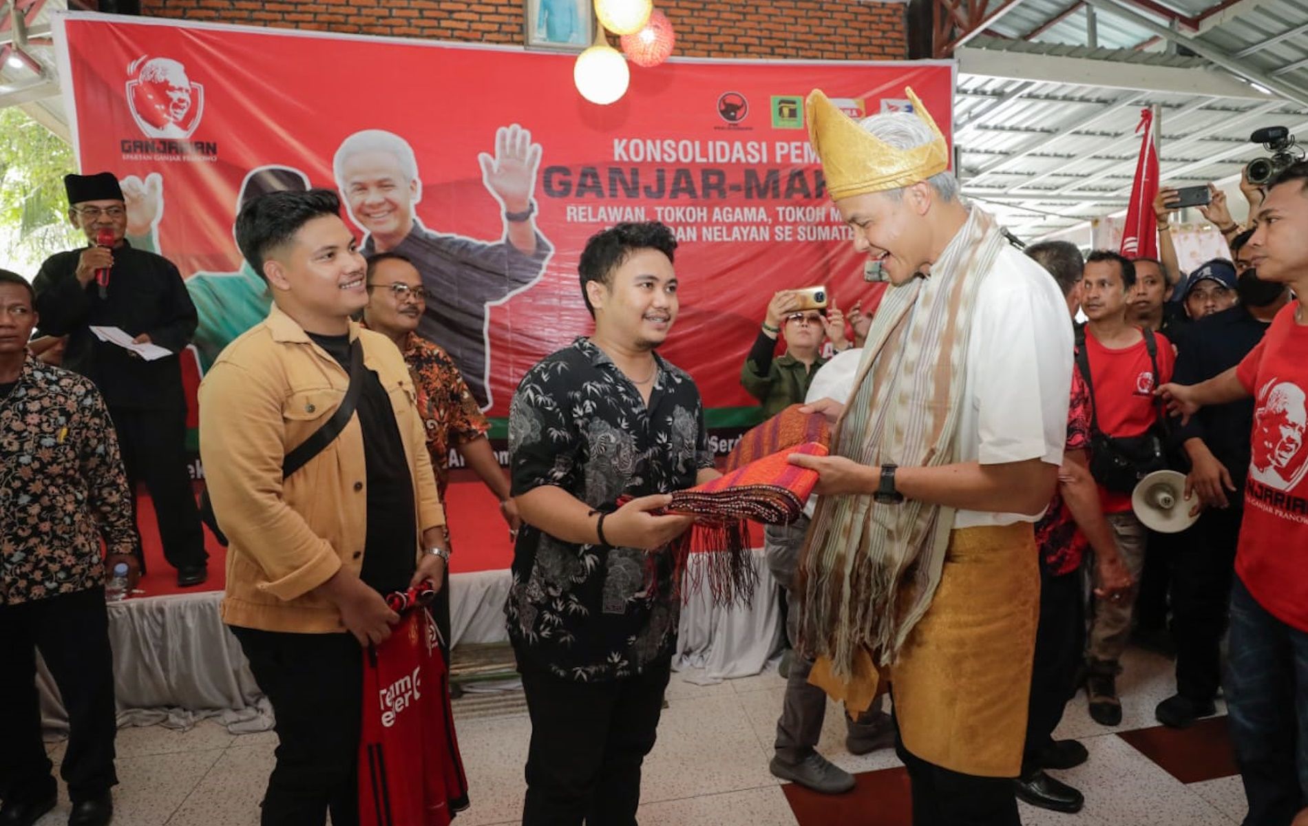 Bacapres 2024 Ganjar Pranowo melakukan silaturahmi bersama warga dan sukarelawan yang ada di Kabupaten Deli Serdang, Sumut.