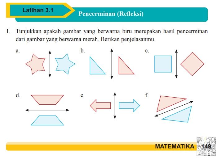 Soal nomor 1 Matematika SMP kelas 9 Halaman 149