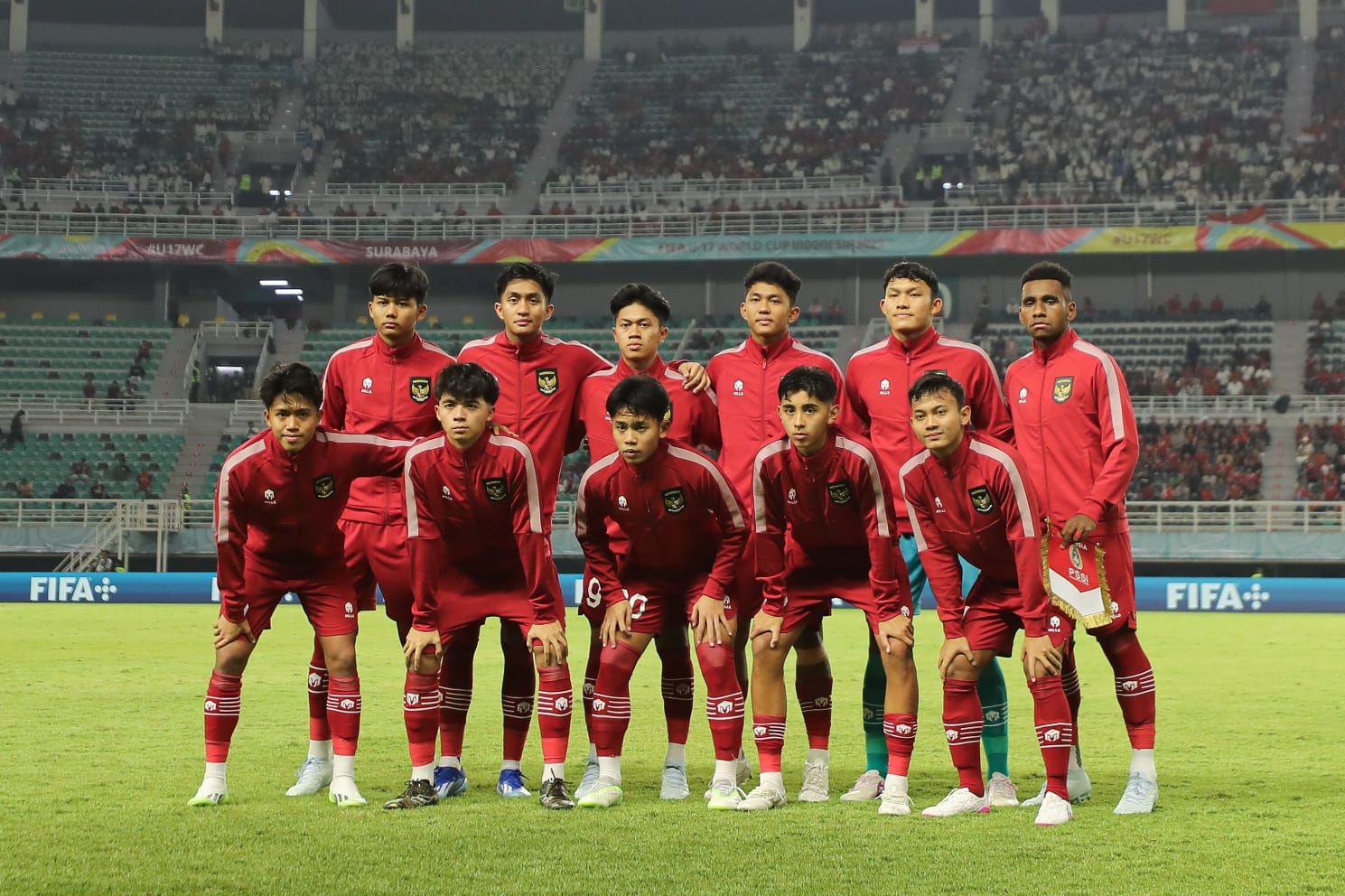 Tim U-17 Indonesia vs Panama Piala Dunia U-17 2023 di Stadion Gelora Bung Tomo, Surabaya Senin, 13 November 2023