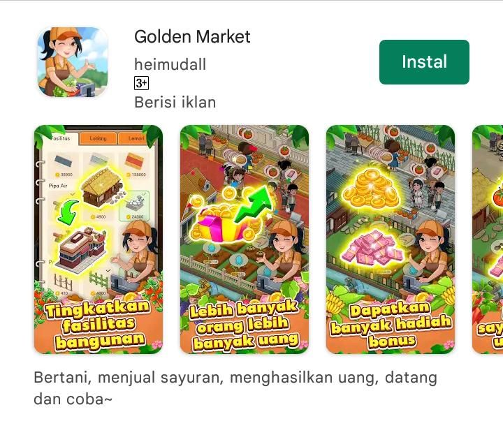 Golden Market, salah satu game penghasil saldo DANA atau OVO