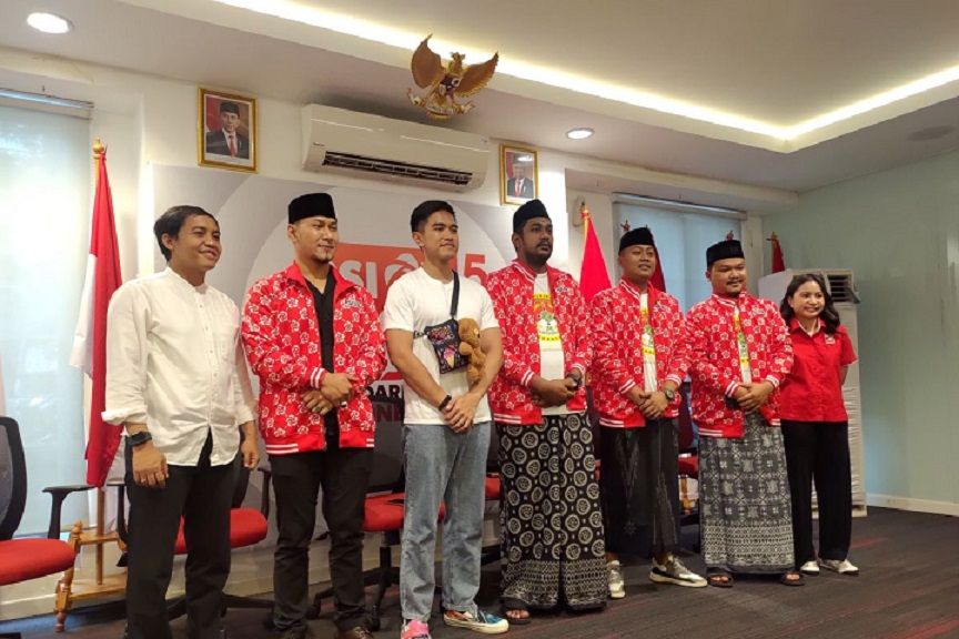 Forum Santri Indonesia (FOKSI) umumkan bergabung dengan Partai Solidaritas Indonesia (PSI) di Kantor DPP PSI , Jakarta Pusat, Rabu (1/11/2023). 