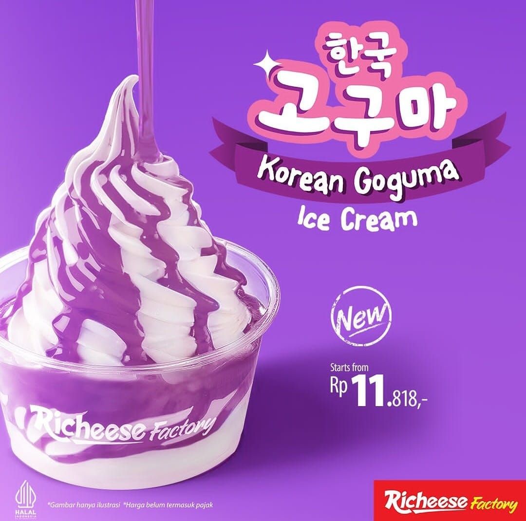 Korean Goguma Ice Cream mulai Rp11.818 ribua ajah