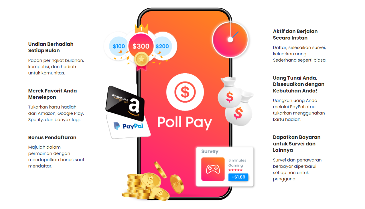Poll Pay, aplikasi penghasil uang 2023 yang terbukti membayar