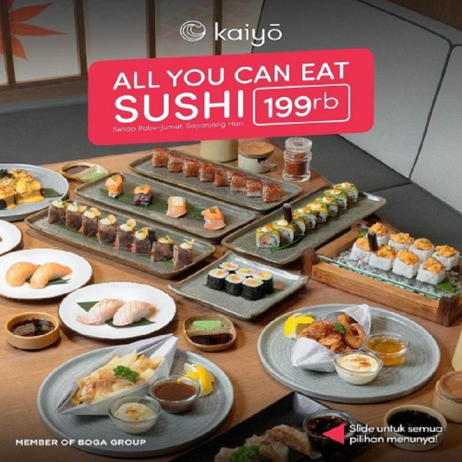 Sushi All You Can Eat Rp100 ribua an