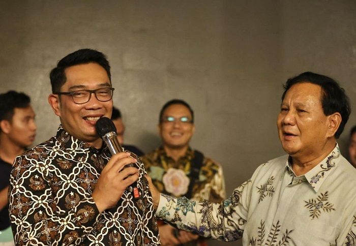 Prabowo Subianto (kanan) dan Ridwan Kamil (kiri).