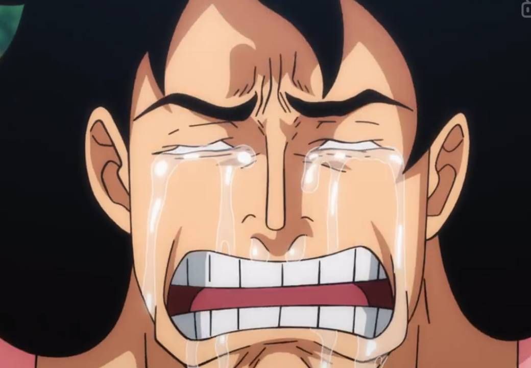 Kozuki Momonosuke menangis lantaran kepergian Luffy
