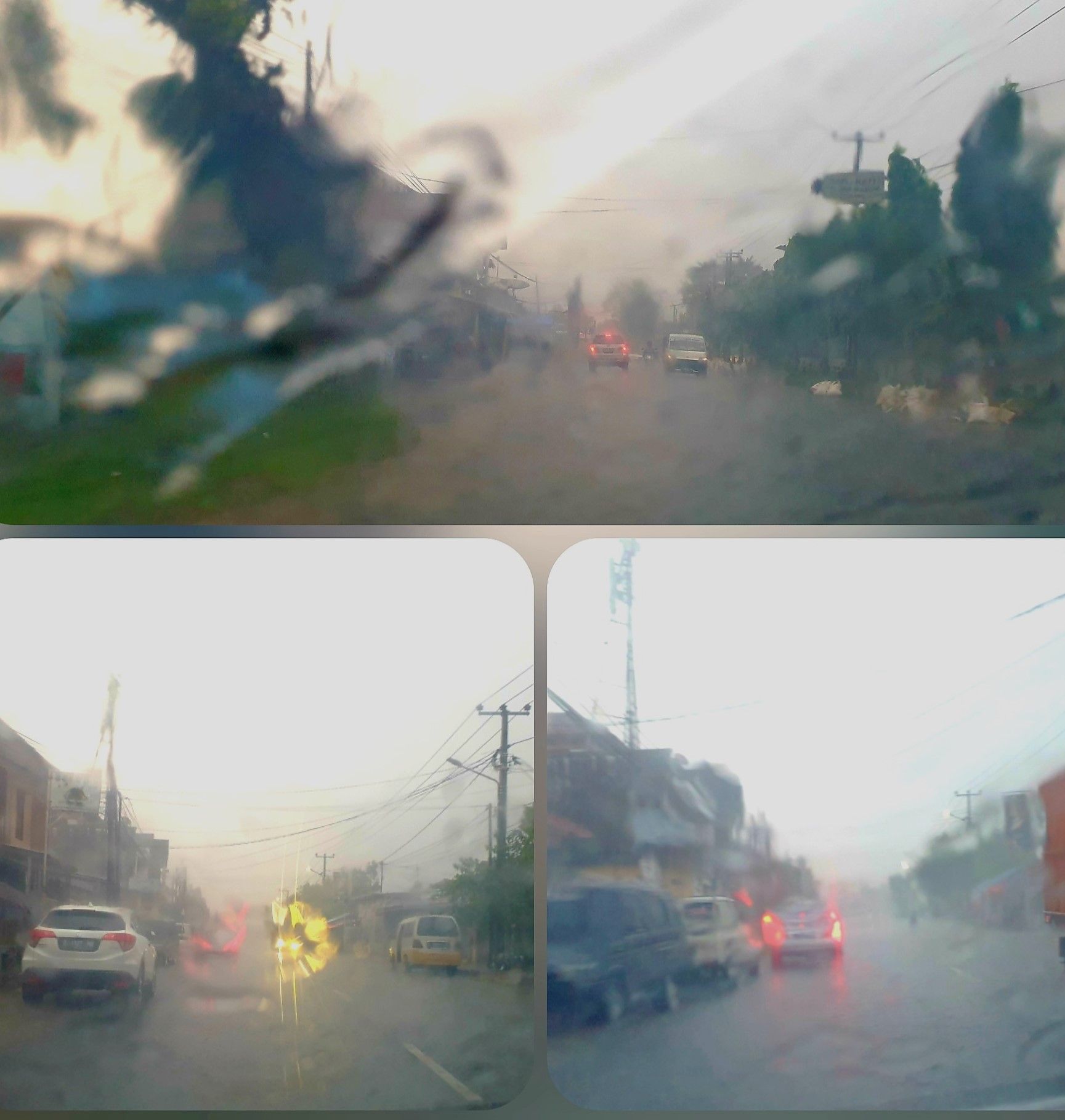 Hujan di Jalan Lingkar Luar Kota Tasik sore hari tadi