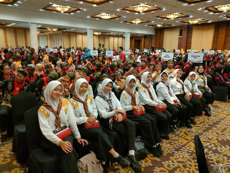 Para siswa dari Banjarnegara yang mengikuti FTBI Tingkat Jawa Tengah 2023 di Kota Semarang dan meraih juara