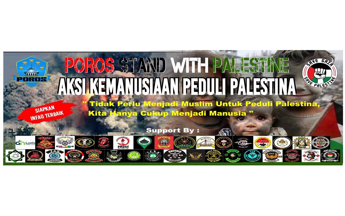 Komunitas Ojol se-Kota Bandung dan Kota Cimahi menggelar aksi solidaritas untuk Palestina di Car Free Day Dago, Minggu 3 Desember 2023.