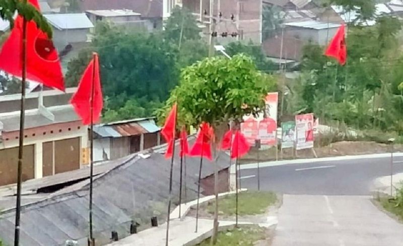 Bendera PDIP Dirusak dan Dicuri di Ngawi