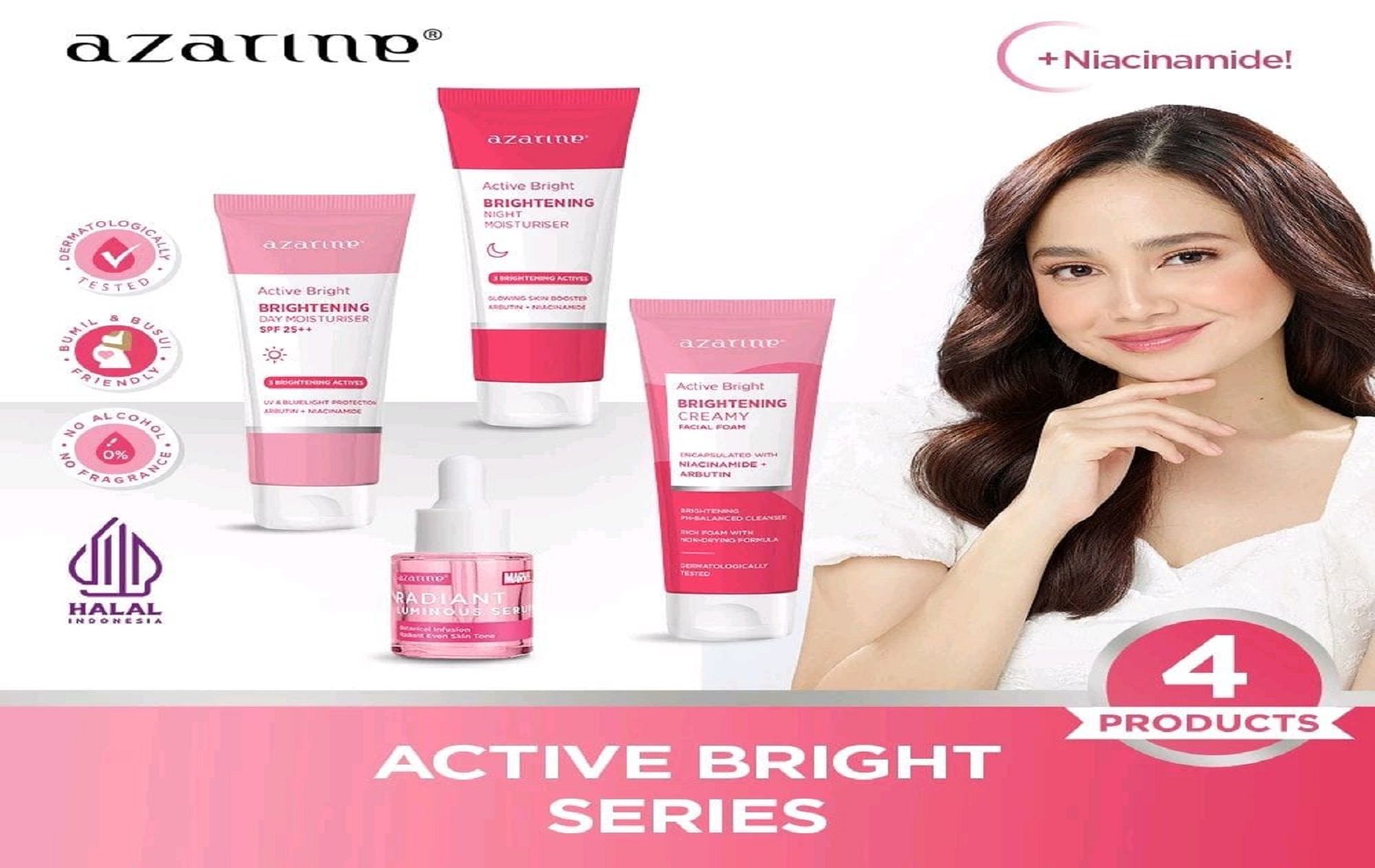 Paket skincare Azarine Active Bright Series Treatment