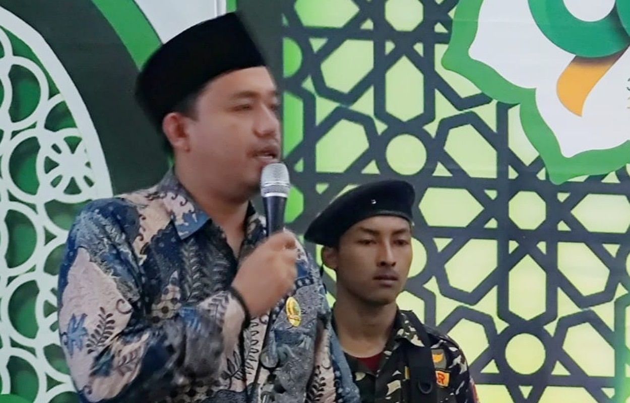 Ketua PCNU Kabupaten Pangandaran Kh. Raden Hilal Farid Turmudzi saat memberikan ceramah keagamaan.