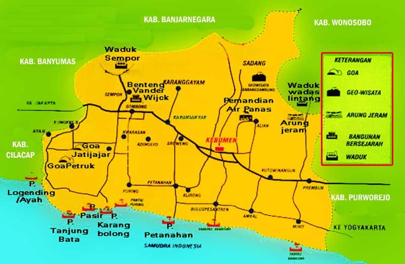 Peta Kabupaten Kebumen