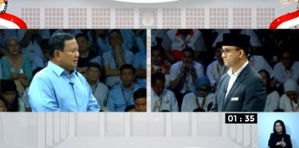 Debat Capres Sesi Pertama, Prabowo versus Anies