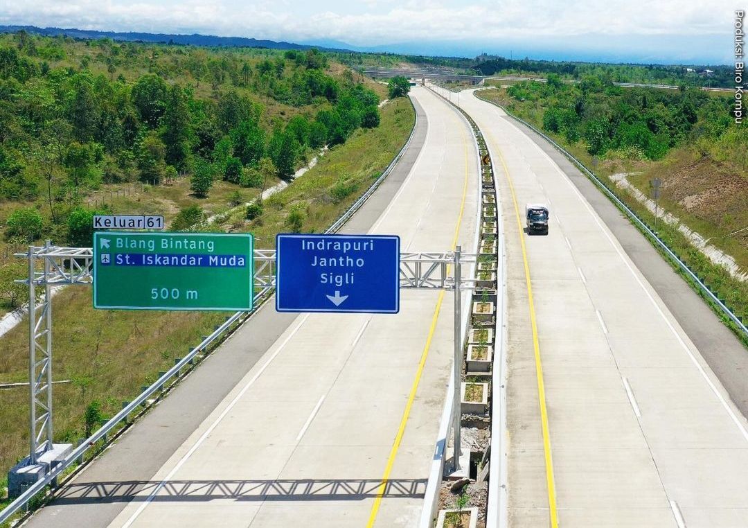 Jalan Tol Blang Bintang-Baitussalam Aceh 12,7 km -f/istimewa 