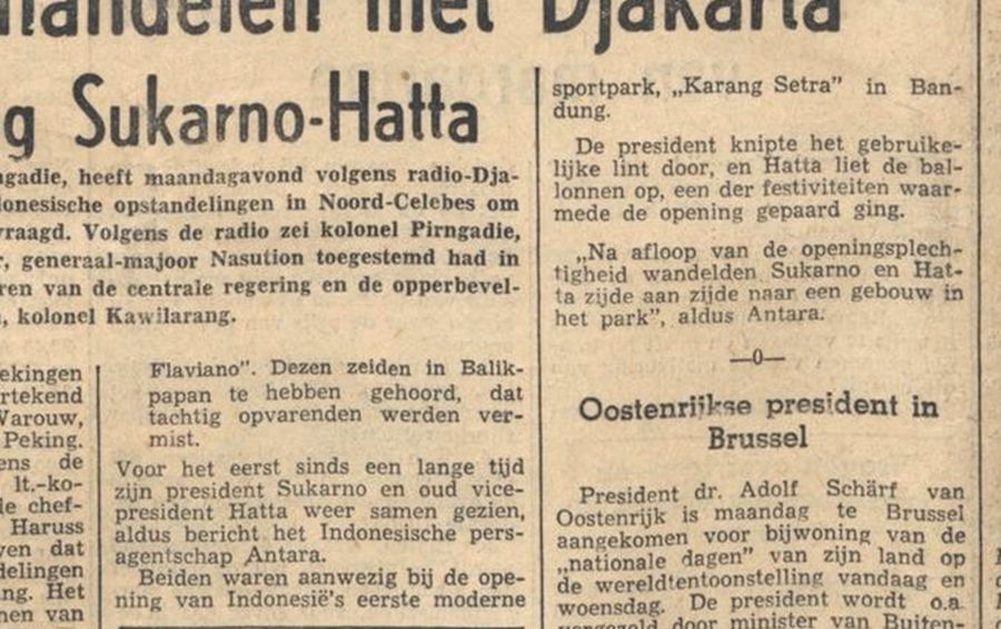 suratkabar Provinciale Drenstche en Asser, 6 mei 1958.
