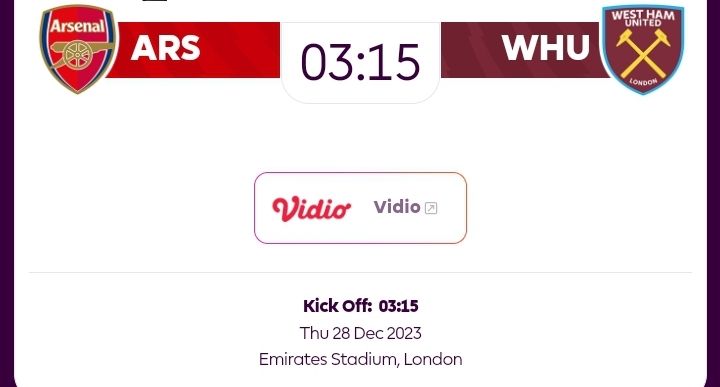 Jadwal Liga Inggris Arsenal vs West Ham 29 Desember 2023 di SCTV, Lengkap Link Live Streaming