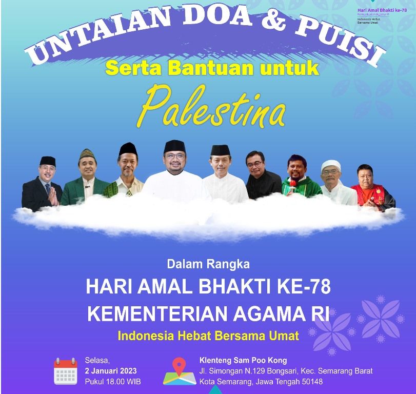 HAB Ke-78 Kemenag di Sam Poo Kong Semarang Diisi Untaian Doa dan Puisi, Musta'in Ahmad: Kita Ingin Membangun Kelembutan